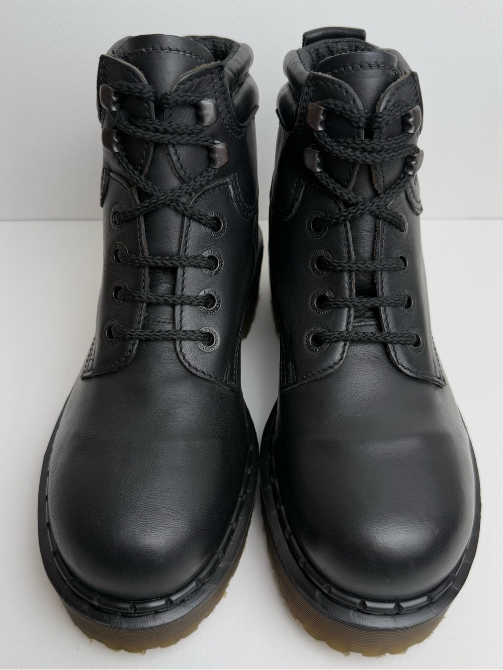 Dr. Martens Boots Vintage England Envy Black Greasy Leather MIE Platforms UK 6 - Picture 2 of 16